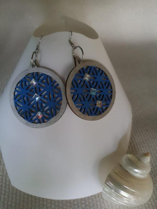 BO RONDES STRASS BLEU