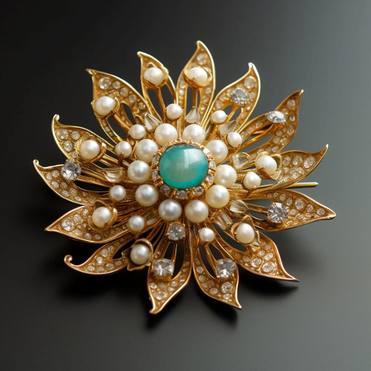 Broche fleur majestueuse