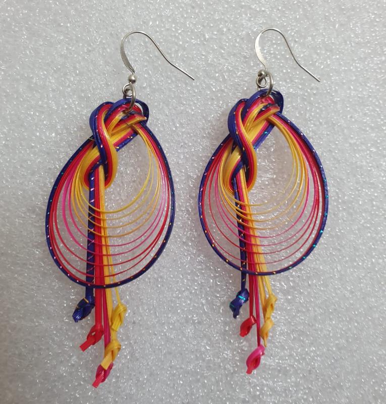 boucles d'oreilles  bambou    note de musique