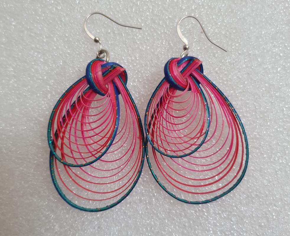 boucles d'oreille  bambou