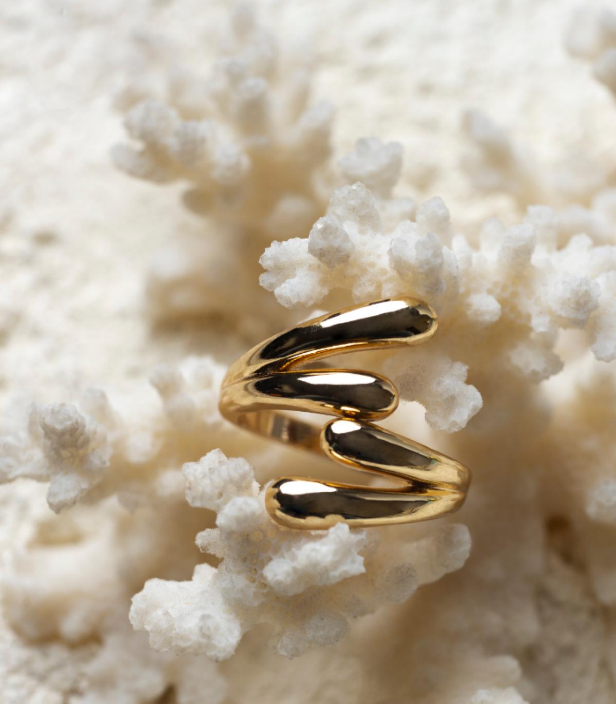 Bague forme onduleux