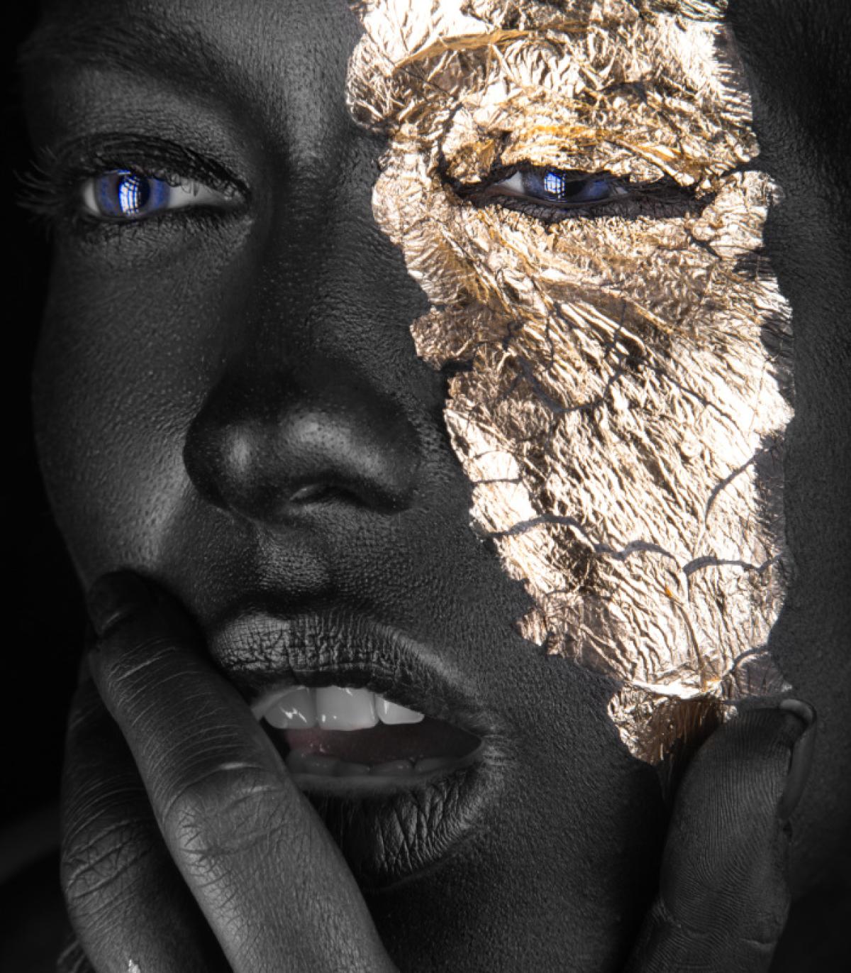 Portrait Visage Femme Noir