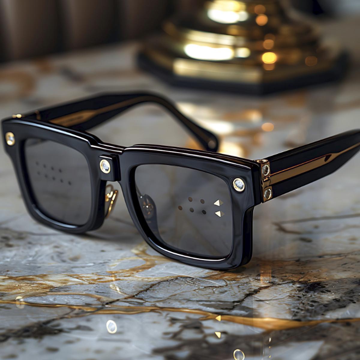 Lunettes avec une monture rectangulaire