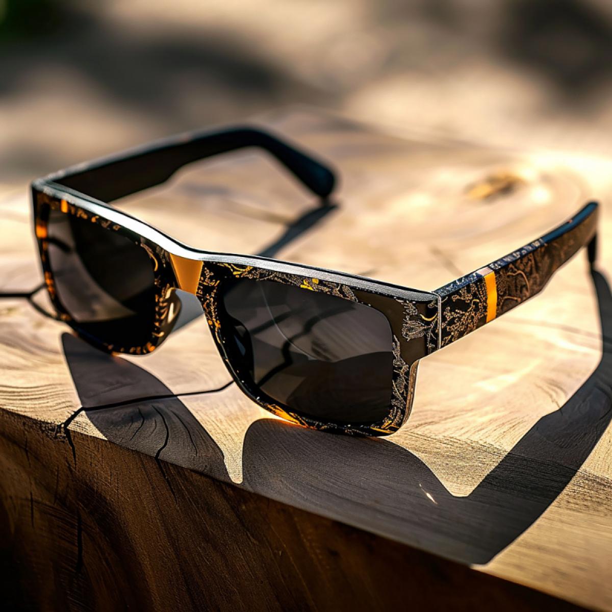 Lunettes cadre motif noir